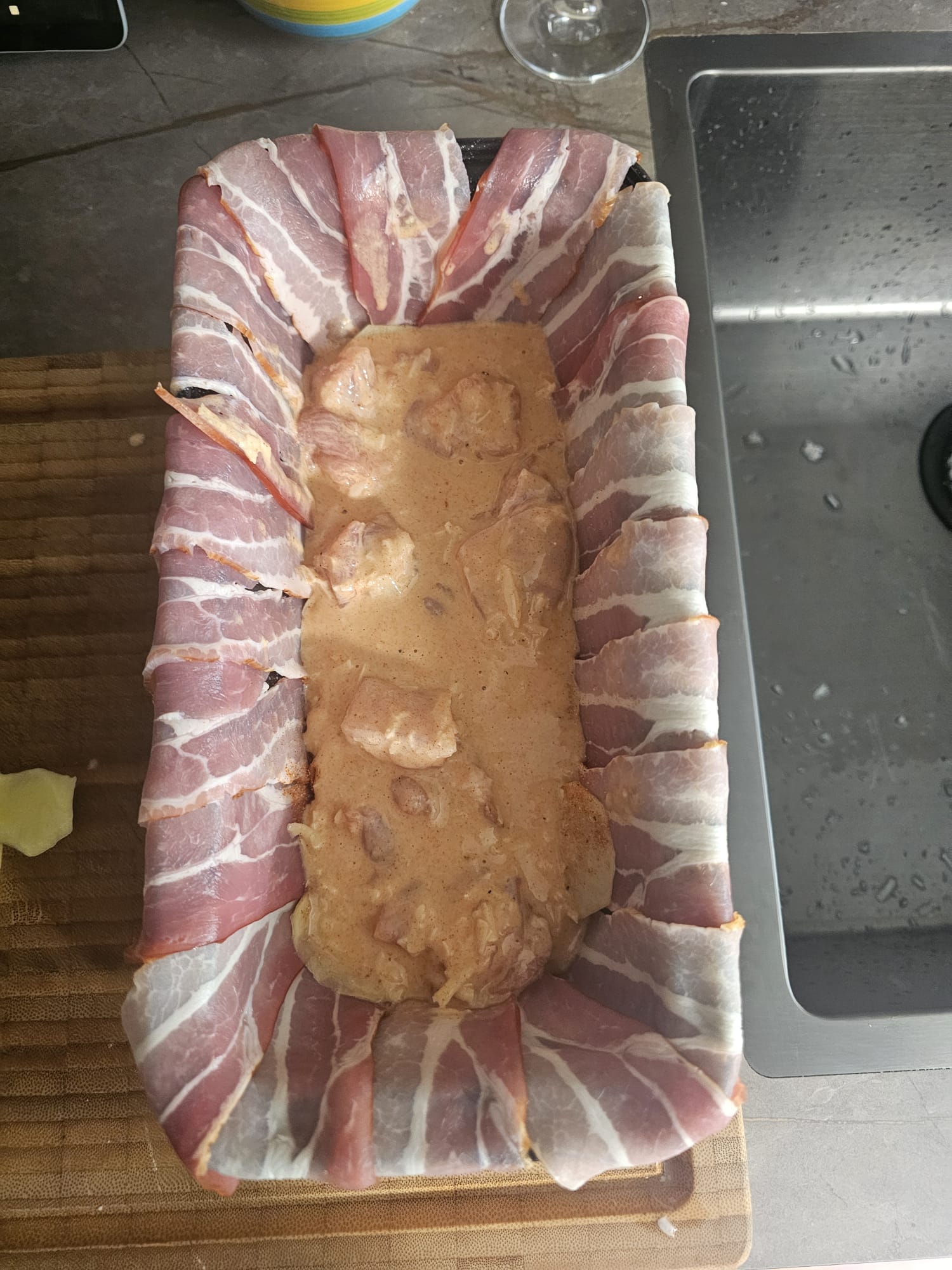 Aardappel bacon kip cake